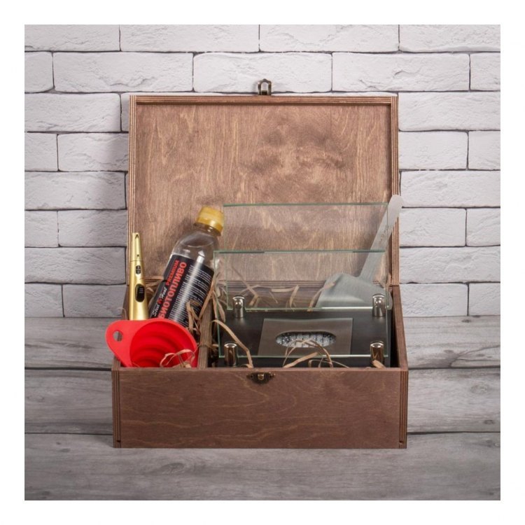 Подарочный набор SteelHeat PREMIUM BOX ALBA черный + деревянная коробка + стартовый комплект